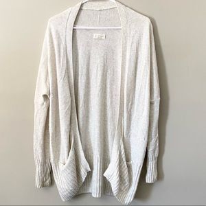 Azure Skies Open Cardigan Sweater Cream Color Size Small